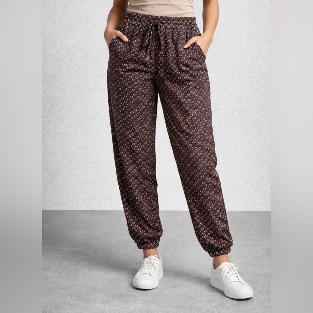 Anthropologie Linen Utility Jogger Multi Fall Color Patterned Joggers Boho Small